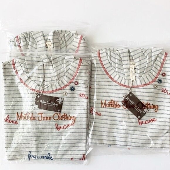 NWT Matilda Jane Blaire Striped Graphic Hoodie Top 14 Years - Picture 11 of 11